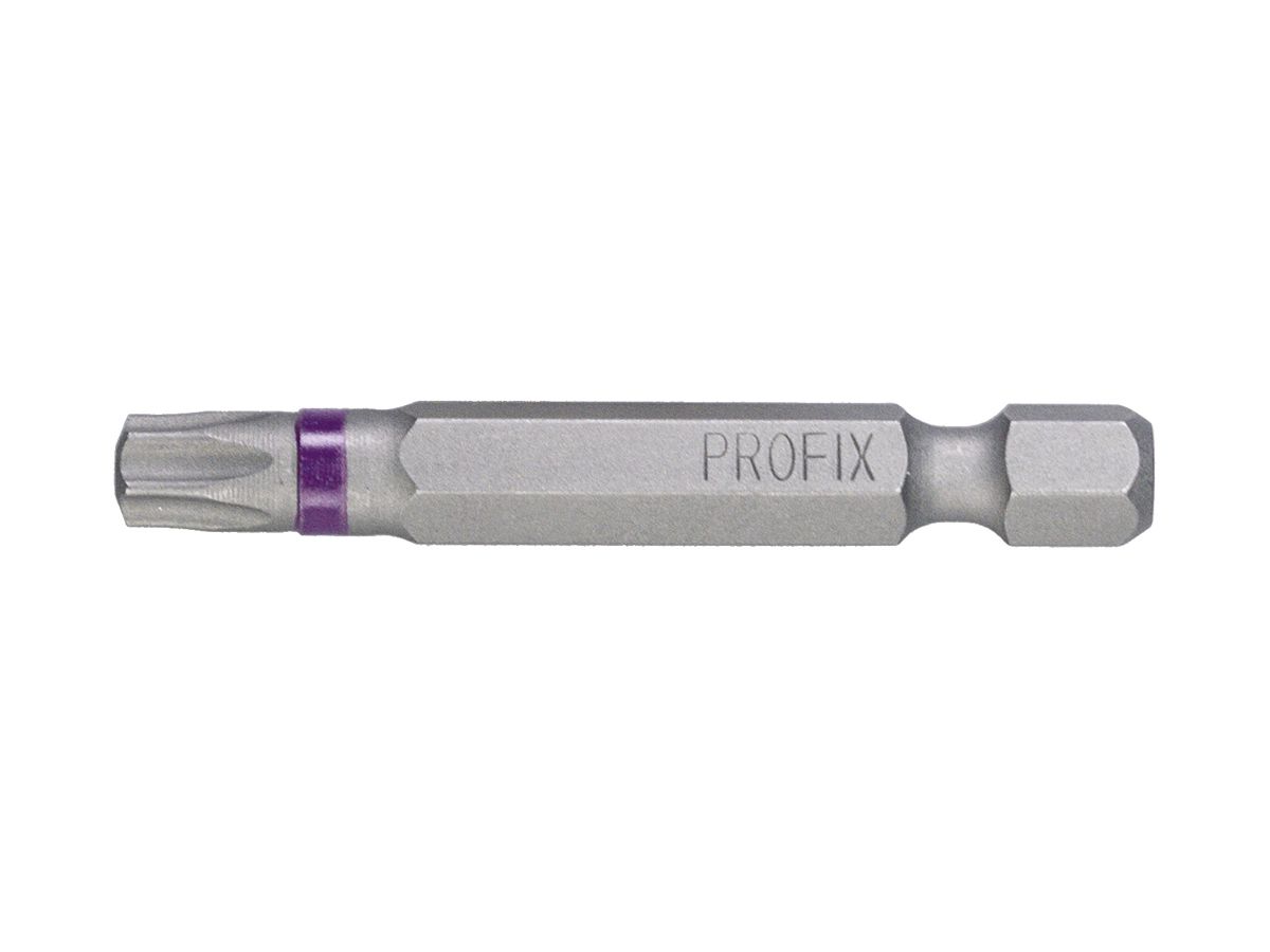 Bit Torx-Schraube PROFIX T30×50mm 1/4" Markierung violett