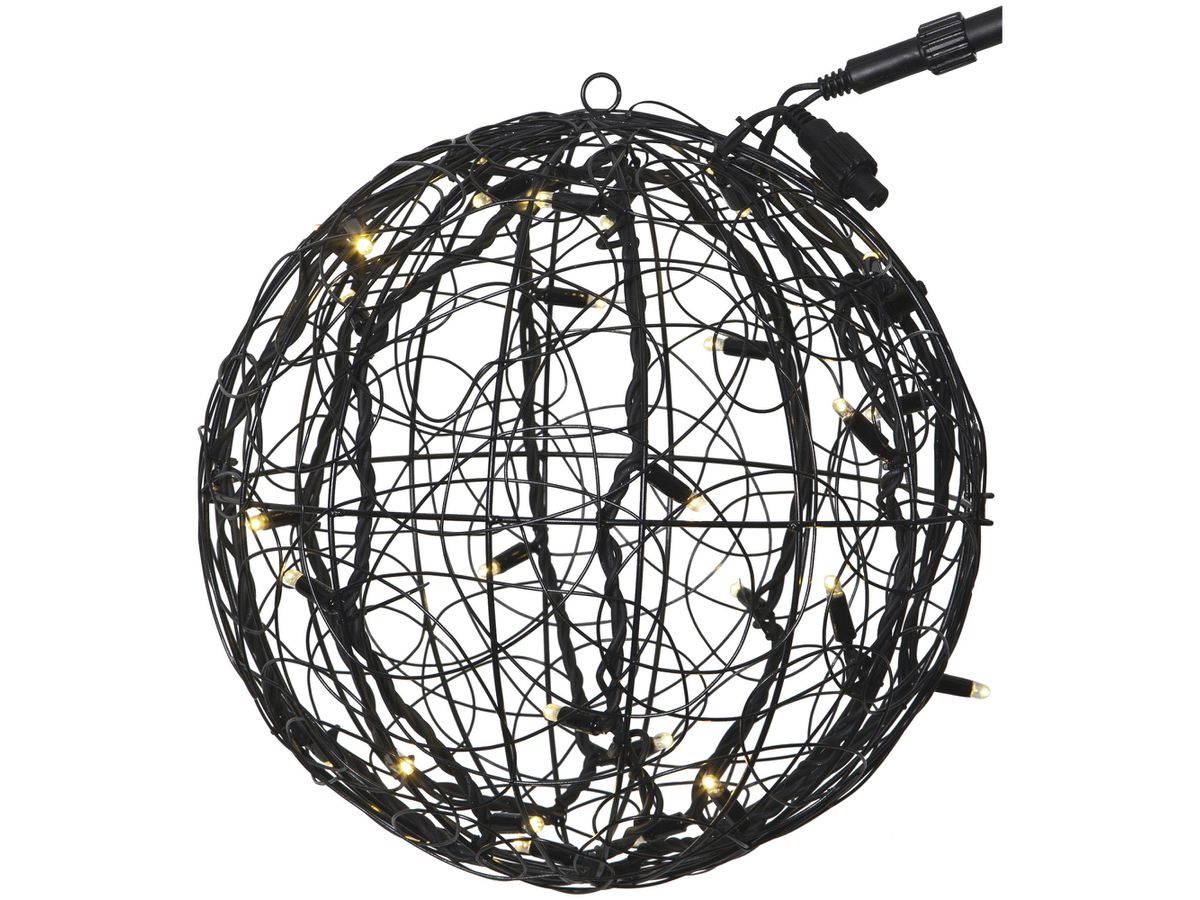 Trassel-Kugel System LED Extra, Ø350mm, schwarz, 4W, 30 LED, warmweiss