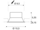 Einbaurahmen SLV NEW TRIA 95 Aluminium Ø103×55mm weiss