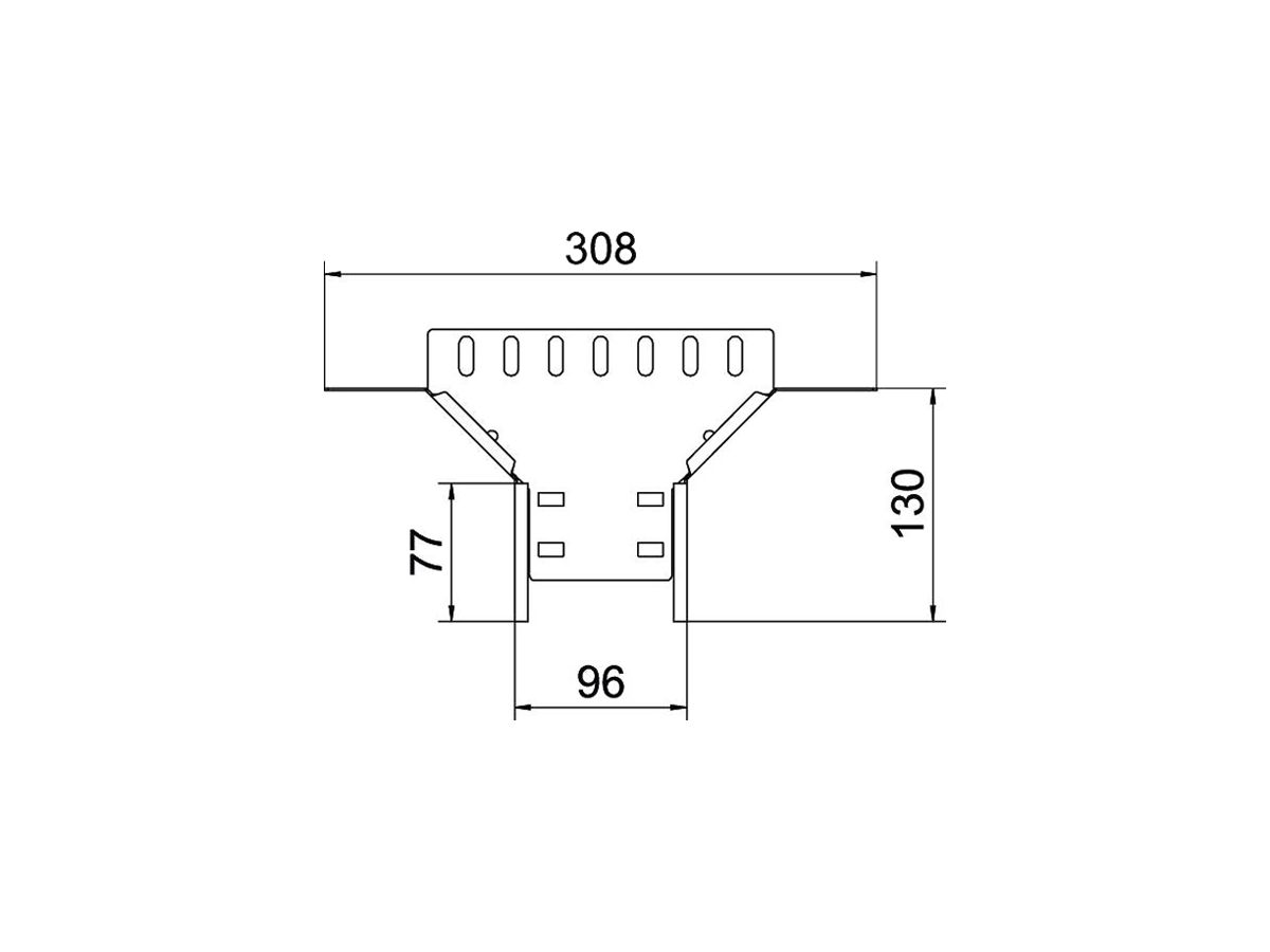 T-Abgang BET RAA 85×100mm Stahl bandverzinkt