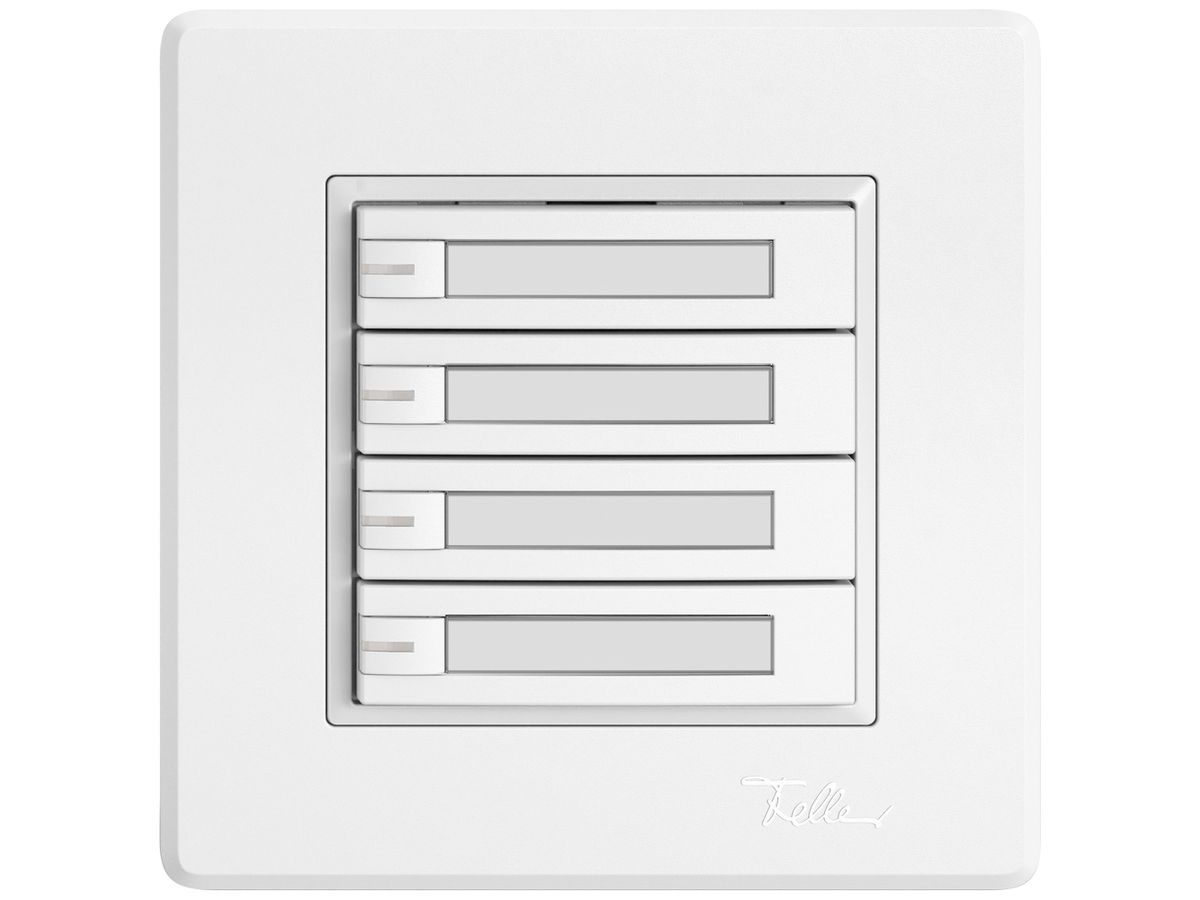 UP-KNX-Taster RGB EDIZIO.liv SNAPFIX® Temperaturfüh.RGB-LED Pap.4×T 1-Tbed.ws