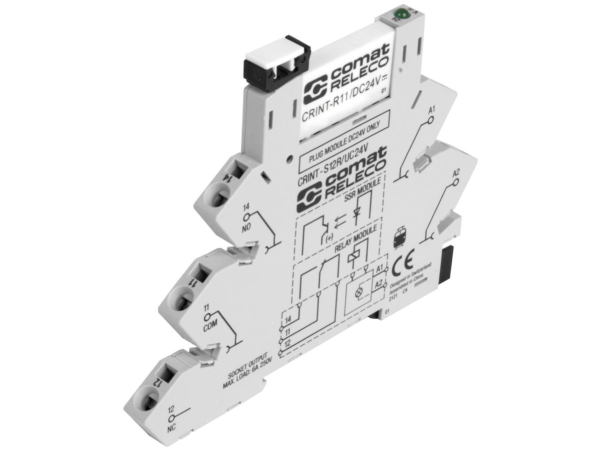 Interfacerelais ComatReleco CRINT-C121R, 110…125VUC, 1W AgSnO2 6A/250VAC