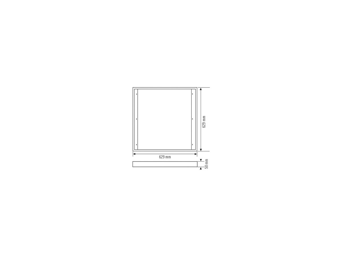 Anbaurahmen ESYLUX PNL 625 MF SM SLIM, für STELLA, weiss