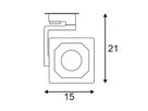 LED-Strahler EURO CUBE 28.5W 2100lm 3000K 60° mit 3-Phasen-Adapter IP20 weiss