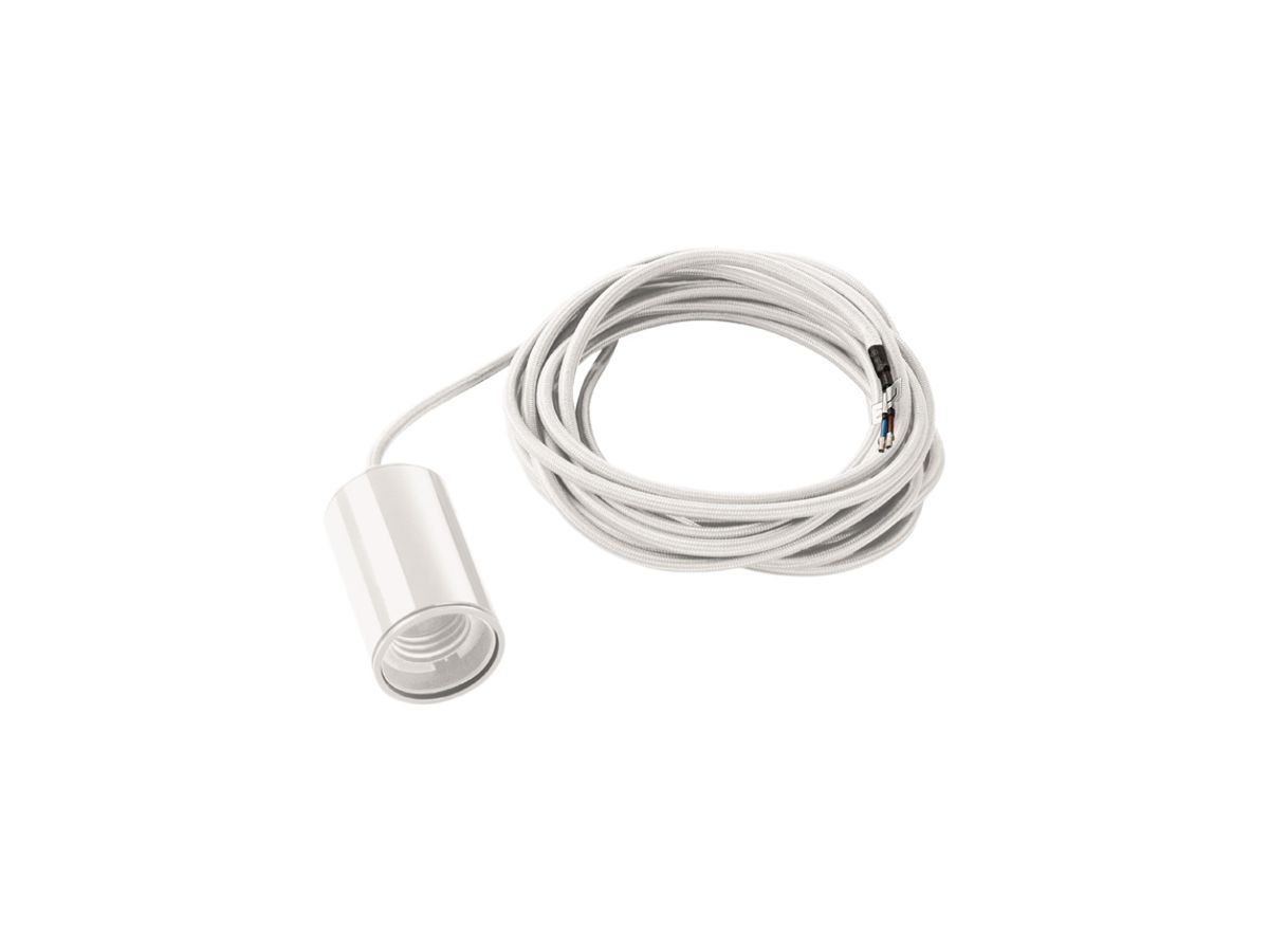 Pendelleuchte SLV FITU E27 50W mit Kabel 5m rund IP20 weiss