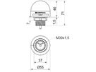 EB-Signalleuchte WERMA, Dauer/Summer, 10…30VDC, Stecker M12 5P