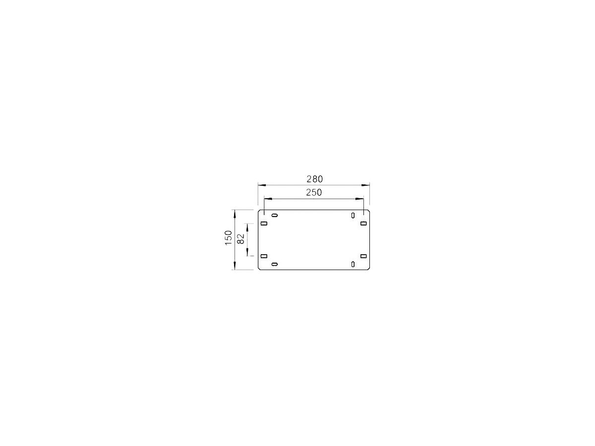 Montageplatte Bettermann 280×150mm tauchfeuerverzinkt