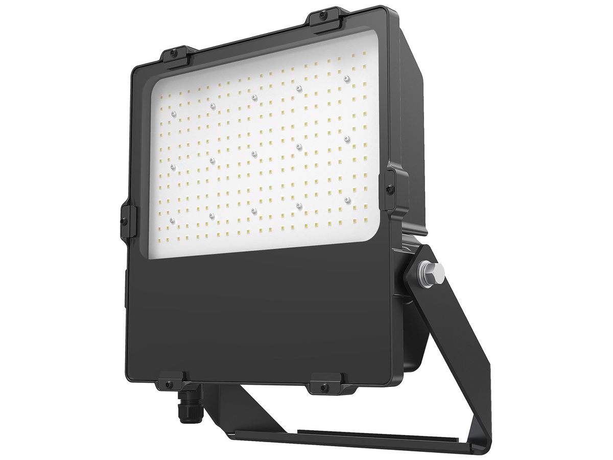 LED-Strahler DOTLUX LENSplus 200W 25590lm 3000K IP66 60° 435×345mm schwarz