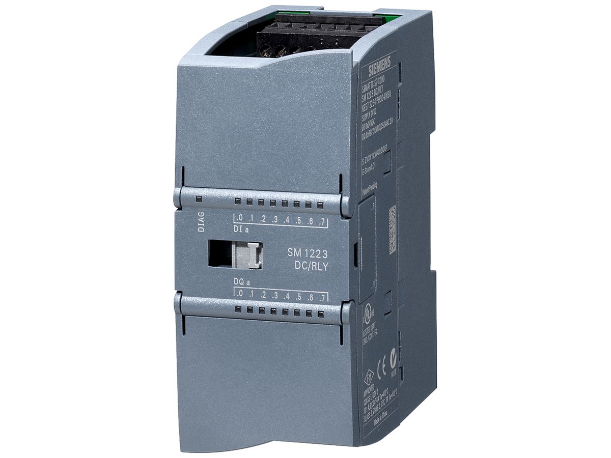 SPS-Ein-/Ausgabemodul Siemens SIMATIC S7-1200 SM 1223 DI 8×24V, DO 8×Relais