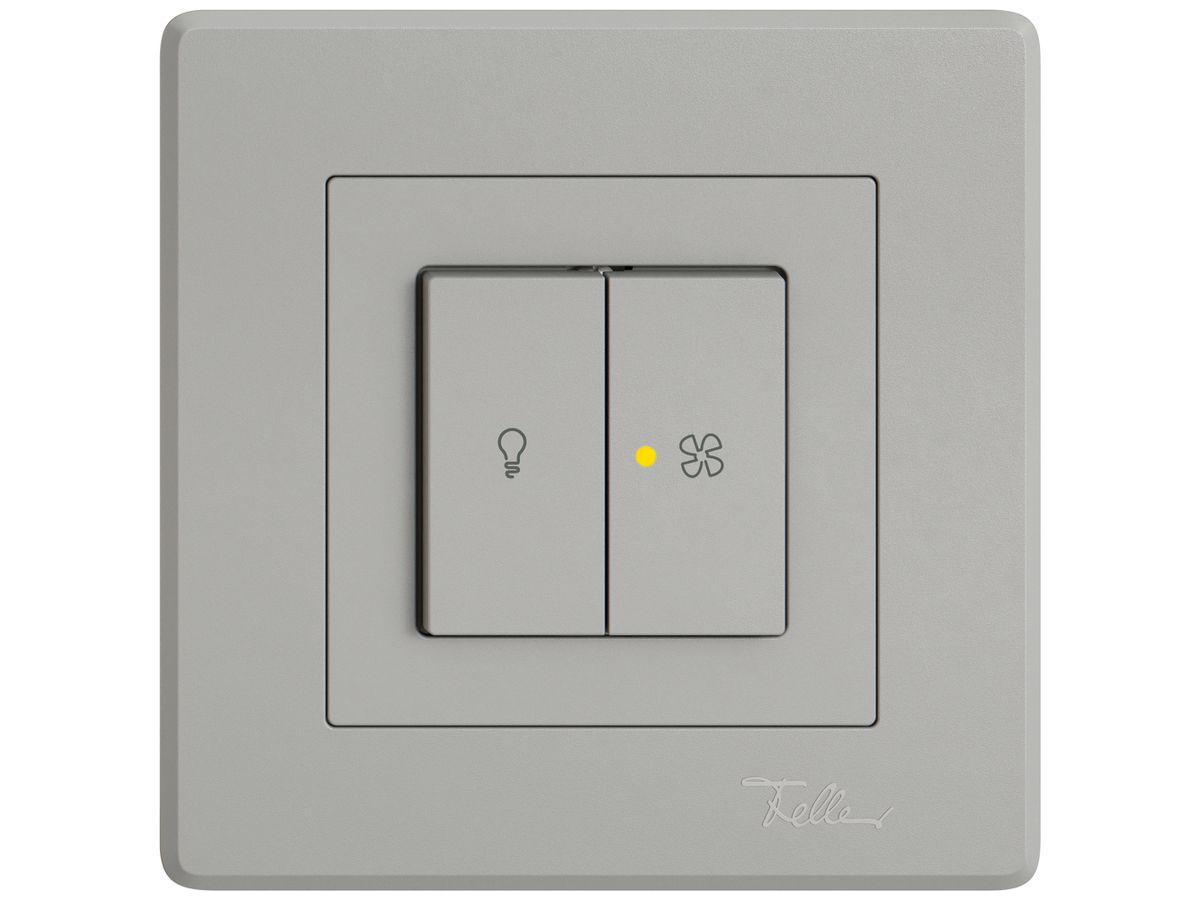 UP-Leuchtdruckschalter EDIZIO.liv SNAPFIX® für Licht&Venti 3/3/1L KS gelb hgu