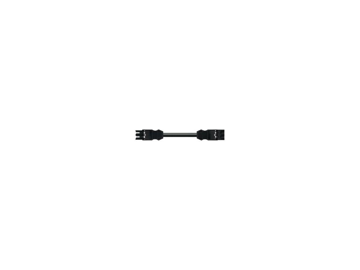 Verbindungsleitung WAGO 3×2.5mm² Buchse/Stecker 1m schwarz