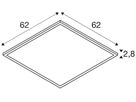 LED-Panelleuchte SLV PANEL 625 34W 4200lm 830/840 IP40 DALI 620×620mm weiss