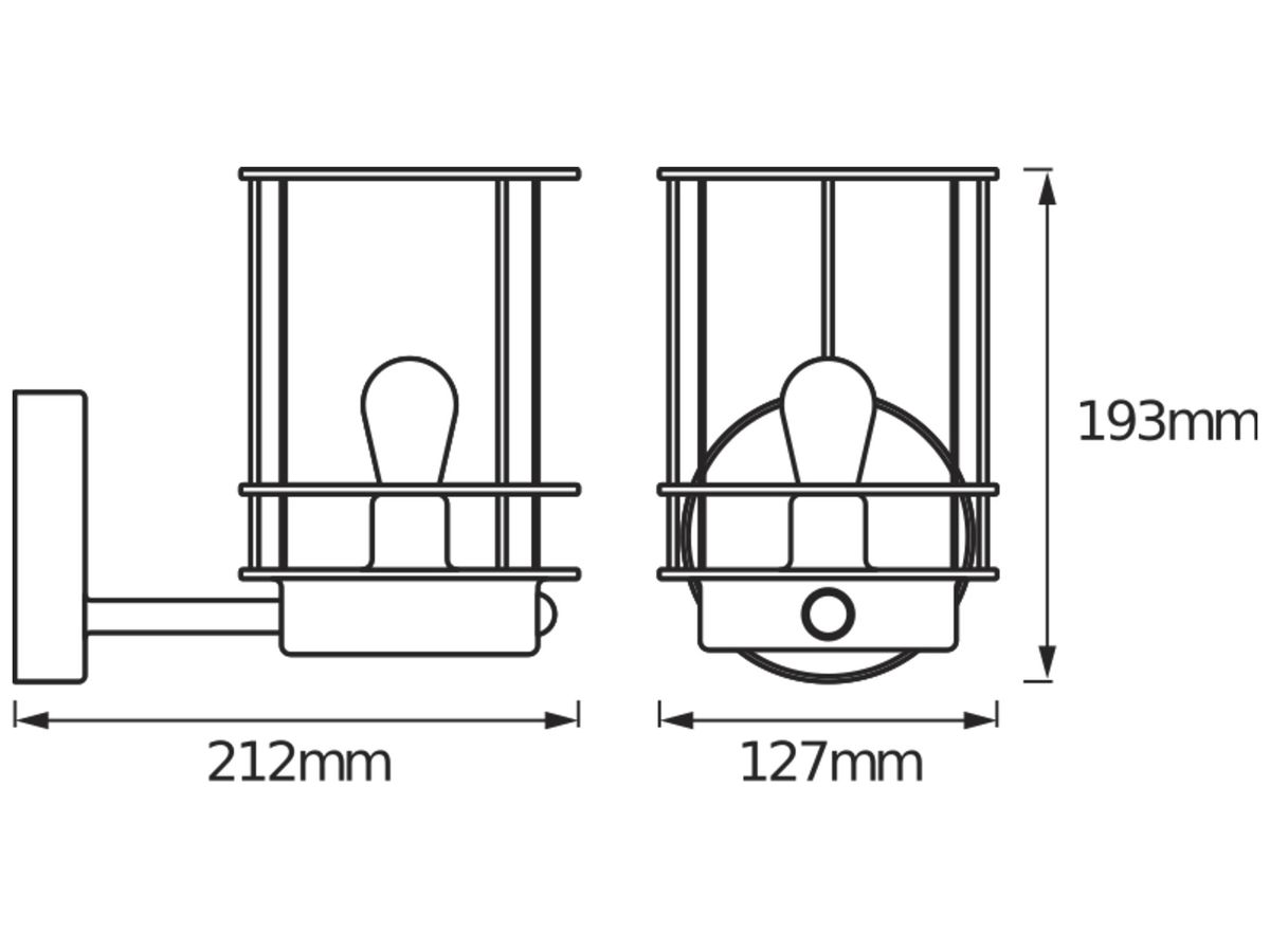 Wandleuchte LDV ENDURA CLASSIC POST UP E27 Sensor Edelstahl IP44