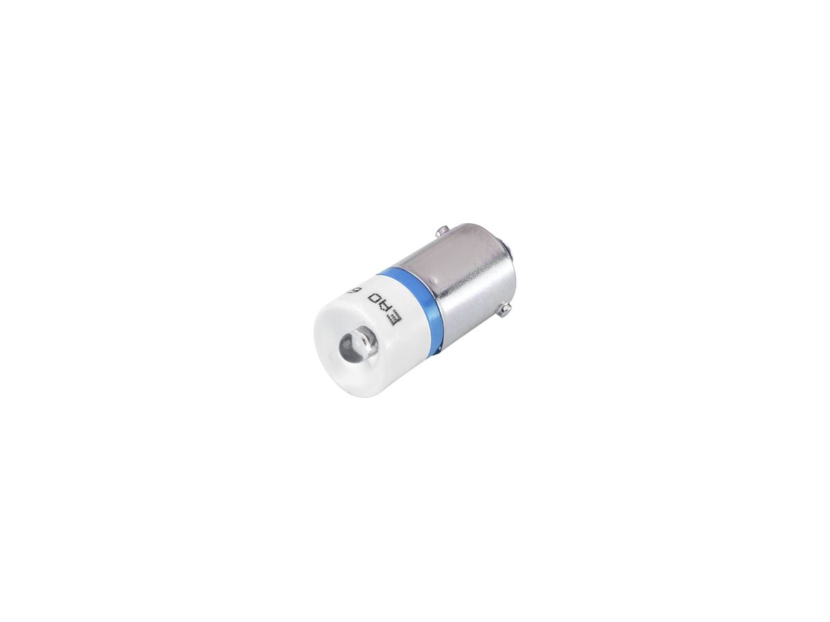 LED single EAO T3 1/4 BA9s 48VAC/DC, 8mA, blau