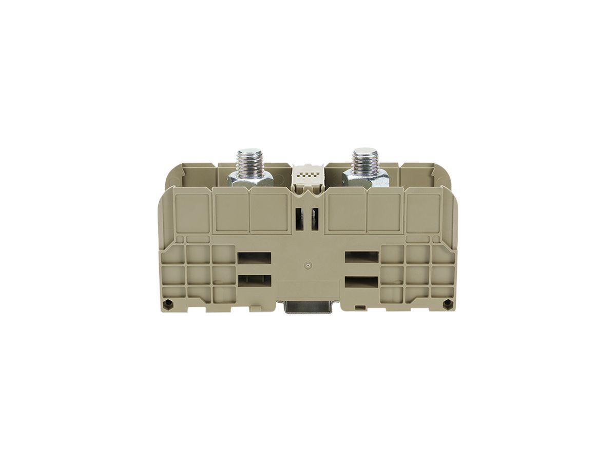 Durchgangs-Reihenklemme WAGO 25…300mm² 520A 1000V Bolzenanschluss 2×1 TH35 beige