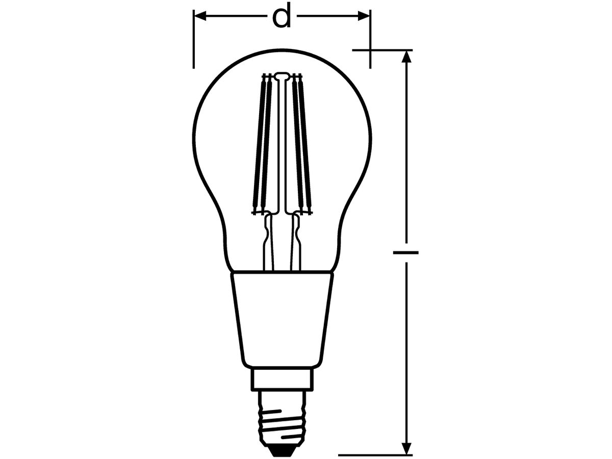 LED-Lampe SUPERSTAR CLASSIC P40 FIL CLEAR GLOWdim E14 4.5W 827 470lm