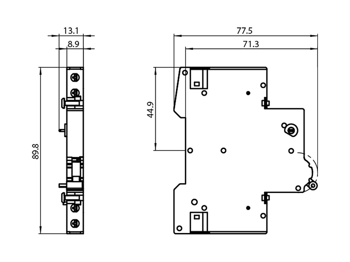 Hilfsschalter Siemens SENTRON 5ST3 für 5SL/5SY/5SP/5TL1/5SU1/5SV, 1S+1Ö