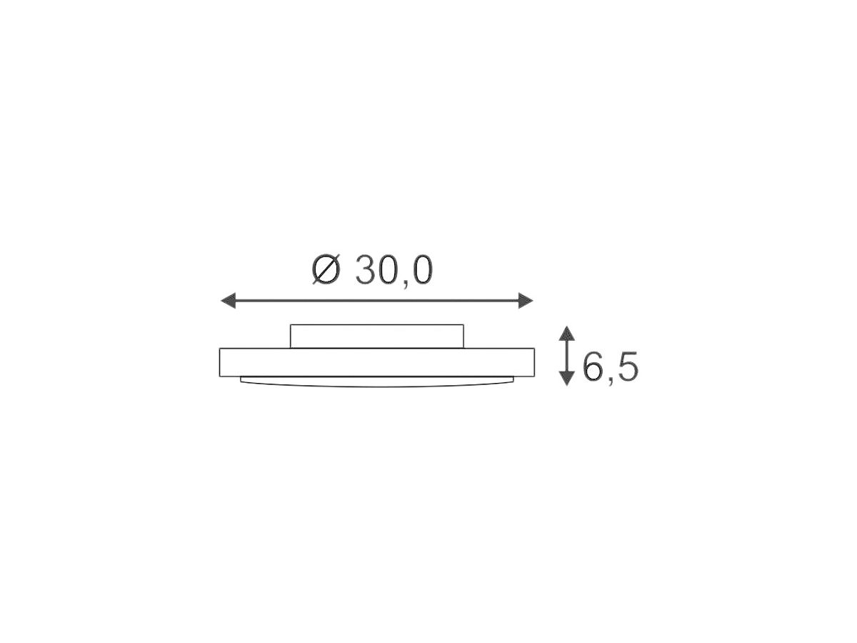 LED-Deckenleuchte SLV AINOS, 18W 1430lm 3000K mit Sensor IP44 weiss