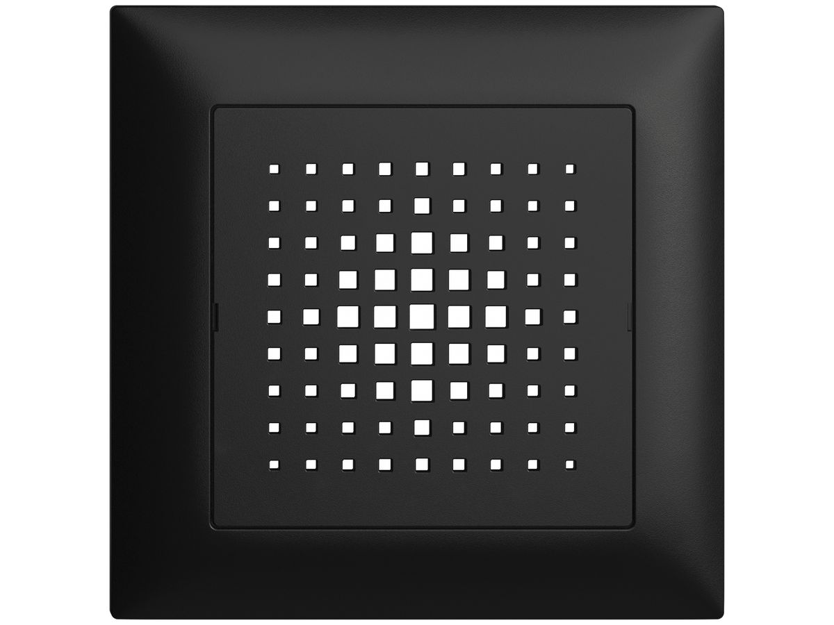 UP-Frontset EDIZIOdue schwarz 88×88mm zu Gong 3070