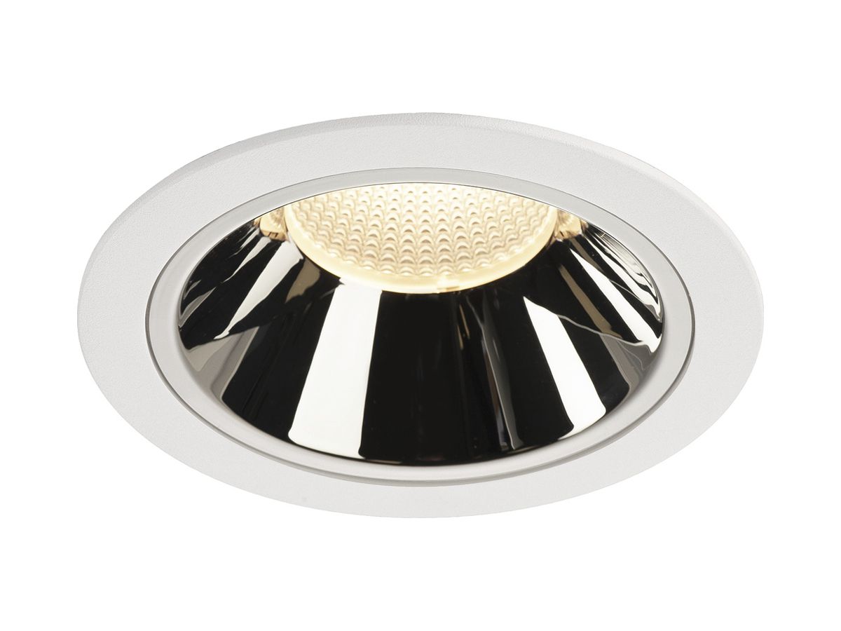 LED-Downlight SLV NUMINOS XL 37.4W 3500lm 3000K 20° DIM Ø160×108mm ws/Cr