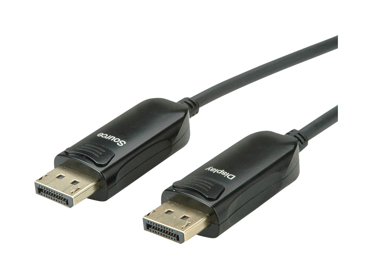DisplayPort-Kabel ROLINE 8K@60Hz (DisplayPort 1.4) AOC HDR Ethernet schwarz 20m