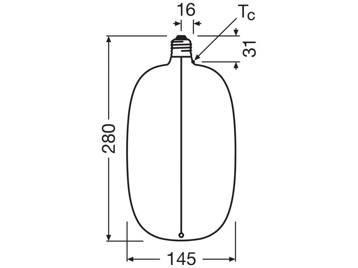 LED-Lampe Osram Vintage 1906 E27 4.8W 200lm 818 DIM Ø145×280mm braun