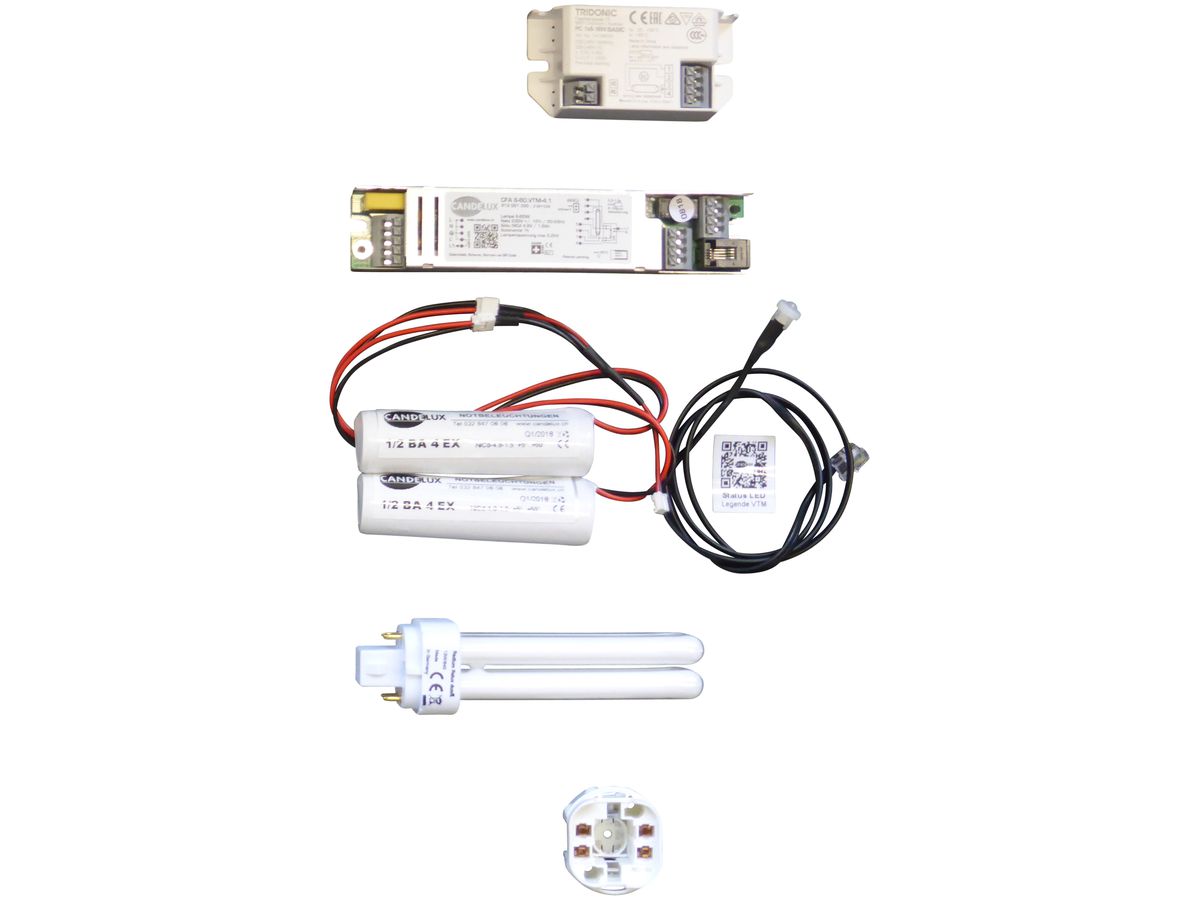 Notlicht-Umbau-Set für CPL 7…18W, q4, rund, Zentralbefestigung