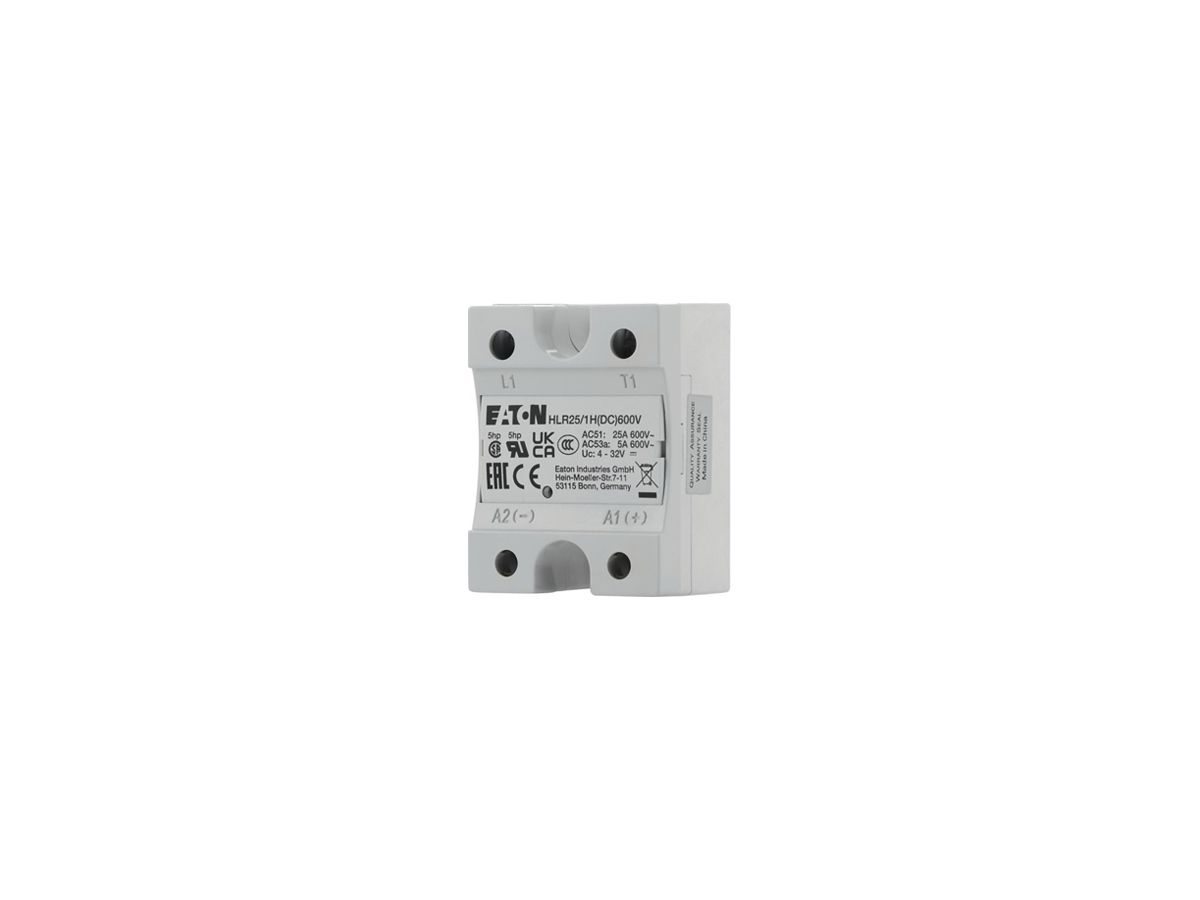 Halbleiterrelais Eaton HLR25/1H(DC)600V, 4…32VDC 25A/42…660VAC