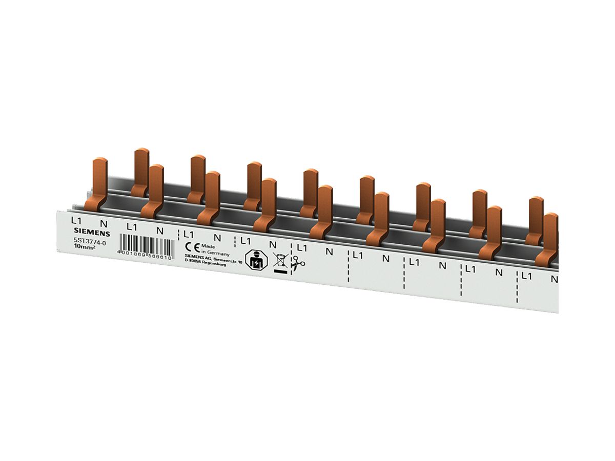 Kammschiene Siemens SENTRON 5ST37740 für Kompakt, 1LN 10mm² 60TE