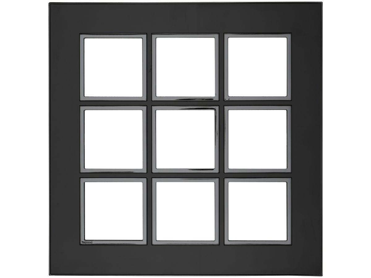 Abdeckrahmen ATO 3×3 Modul, black reflective
