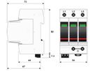 Überspannungsableiter Arthur Flury DACF25-30-275, Typ 2, 3-polig