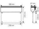 Notleuchte ESYLUX SLC EL LED IR 230V 3W IP40 3h Aluminium Wandmontage