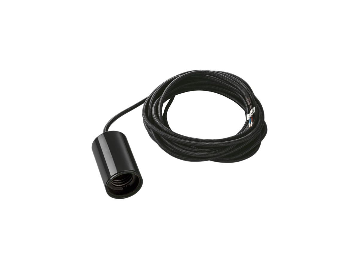 Pendelleuchte SLV FITU E27 50W mit Kabel 5m rund IP20 schwarz