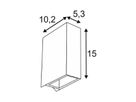 LED-Wandleuchte SLV QUAD XL 2, up-down 2×3.2W 520lm 3000K IP44 anthrazit