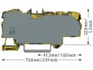 Durchgangsklemme WAGO Contact TOPJOB S 1×6/6×1.5mm² dunkelgrau-gelb