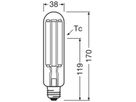 LED-Lampe LEDVANCE NAV E27 15W 1600lm 1800K Ø38×170mm klar amber