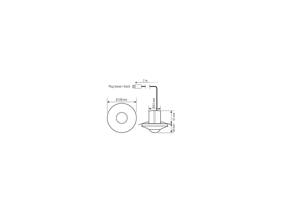 UP-Bewegungsmelder ESYLUX MD-C 360i/8, mit WINSTA Code A/S, weiss