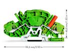 Schutzleiterklemme WAGO 10mm² 2L grün-gelb