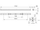 LED-Lichtleiste Philips BN126C PSU 49W 6400lm 4000K 1.8m weiss