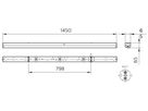 LED-Lichtleiste CoreLine BN126C WIA 64W 7400lm 3000K 1.5m weiss