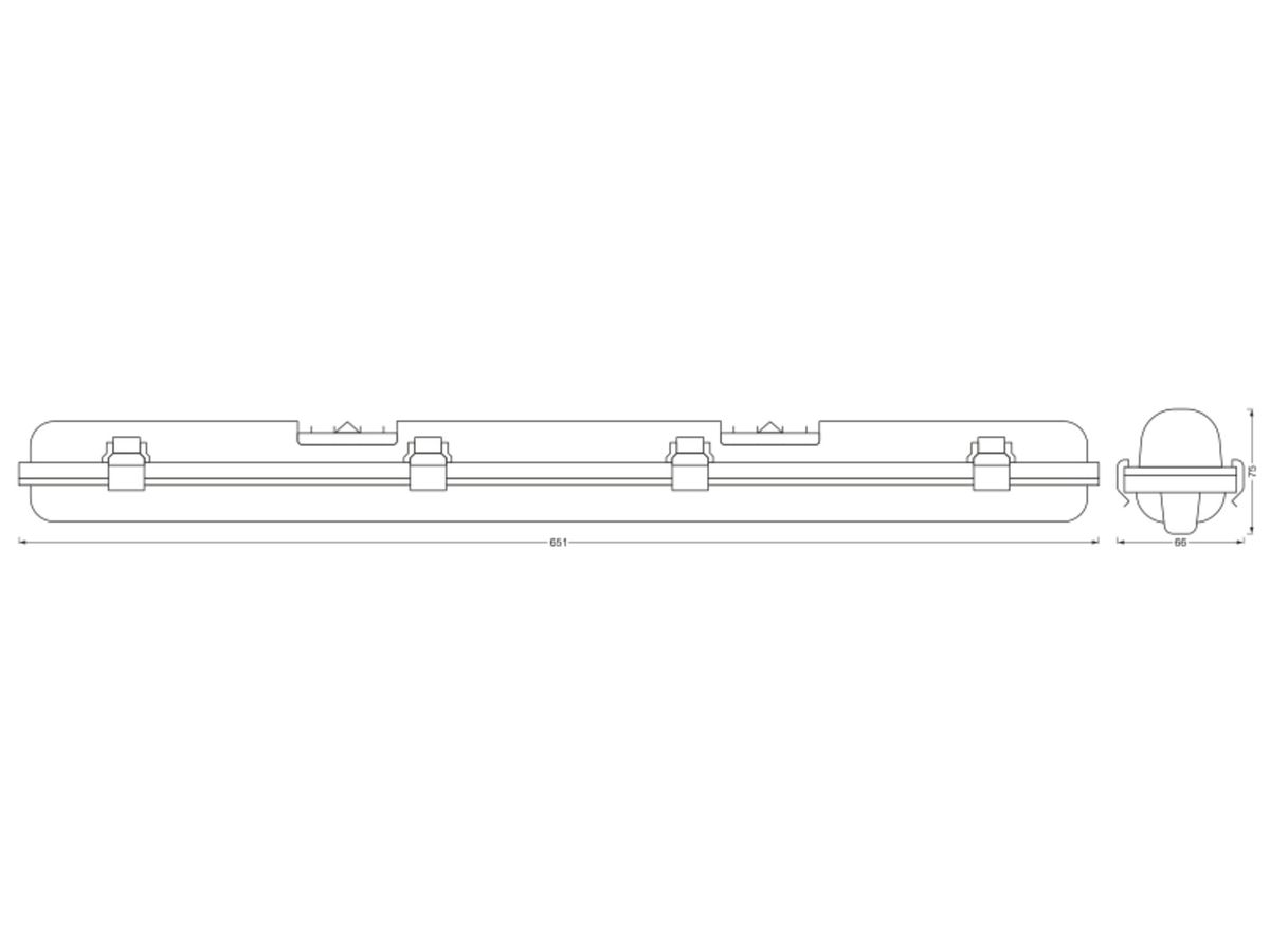 LED-Feuchtraumleuchte LDV SUBMARINE SEN 8W 650lm 4000K 600 grau