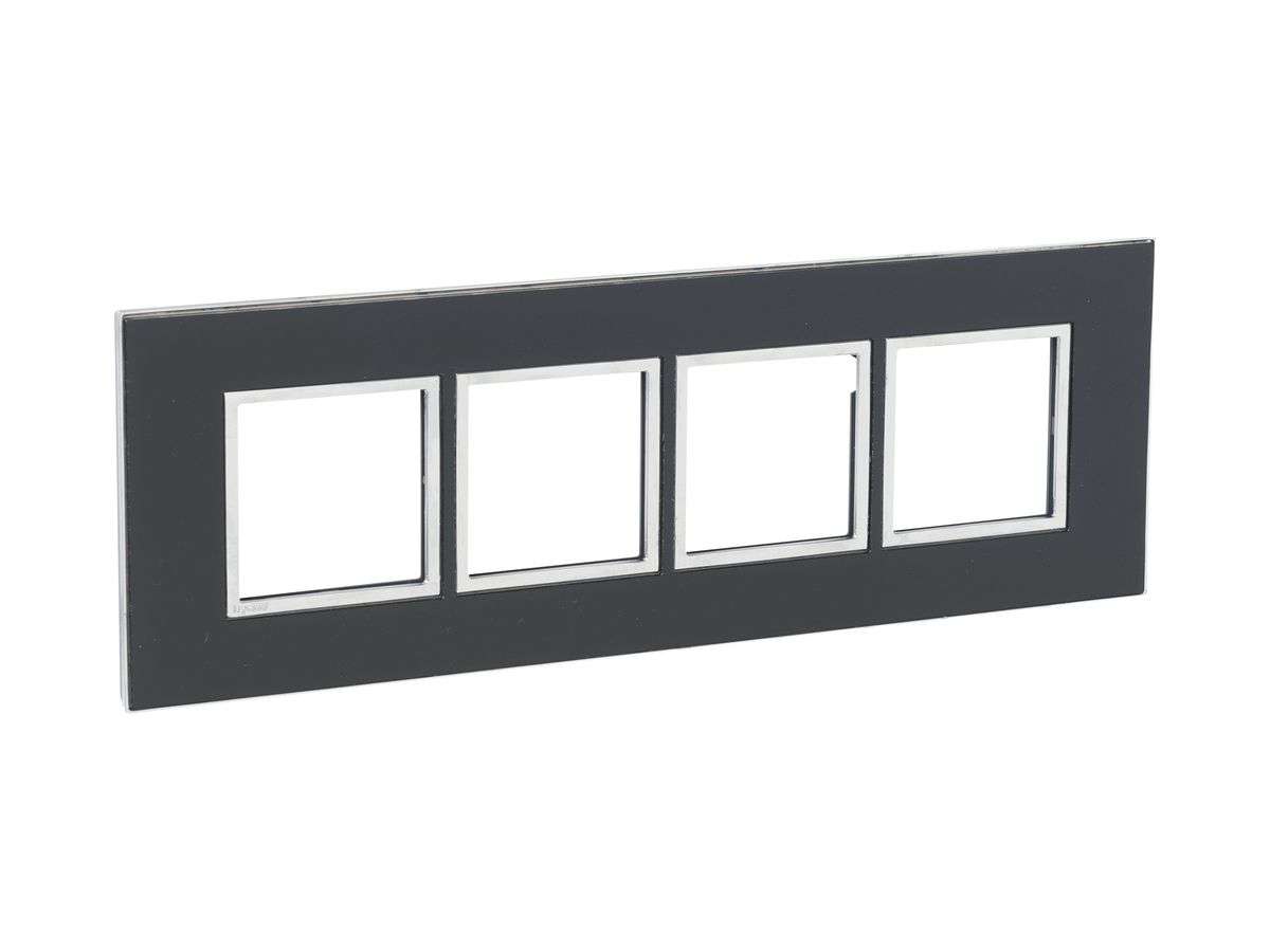 Abdeckrahmen ATO 4×1 Modul Glas-schwarz, mit Zierrahmen
