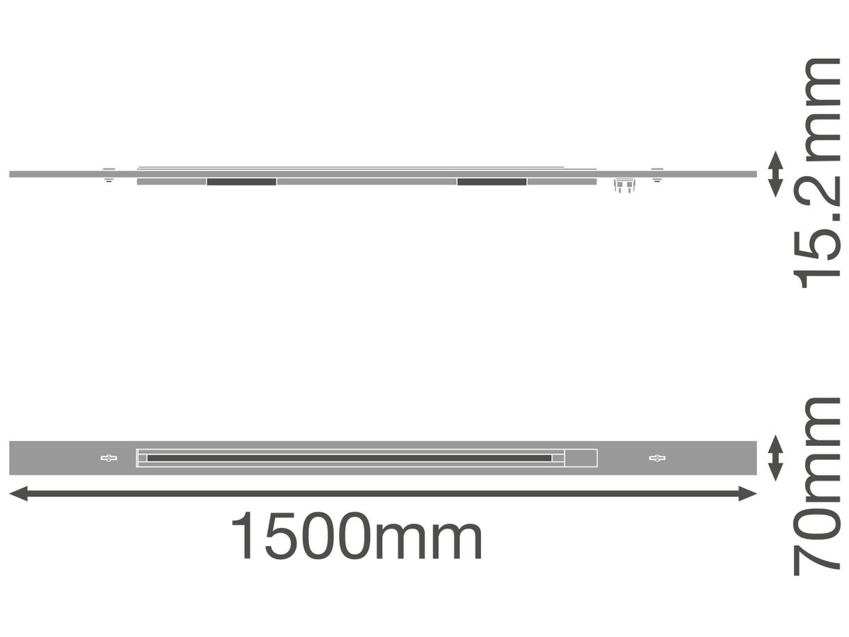 Tragschieneneinsatz LEDVANCE TRUSYS FLEX 1.5m mit Stromschiene weiss