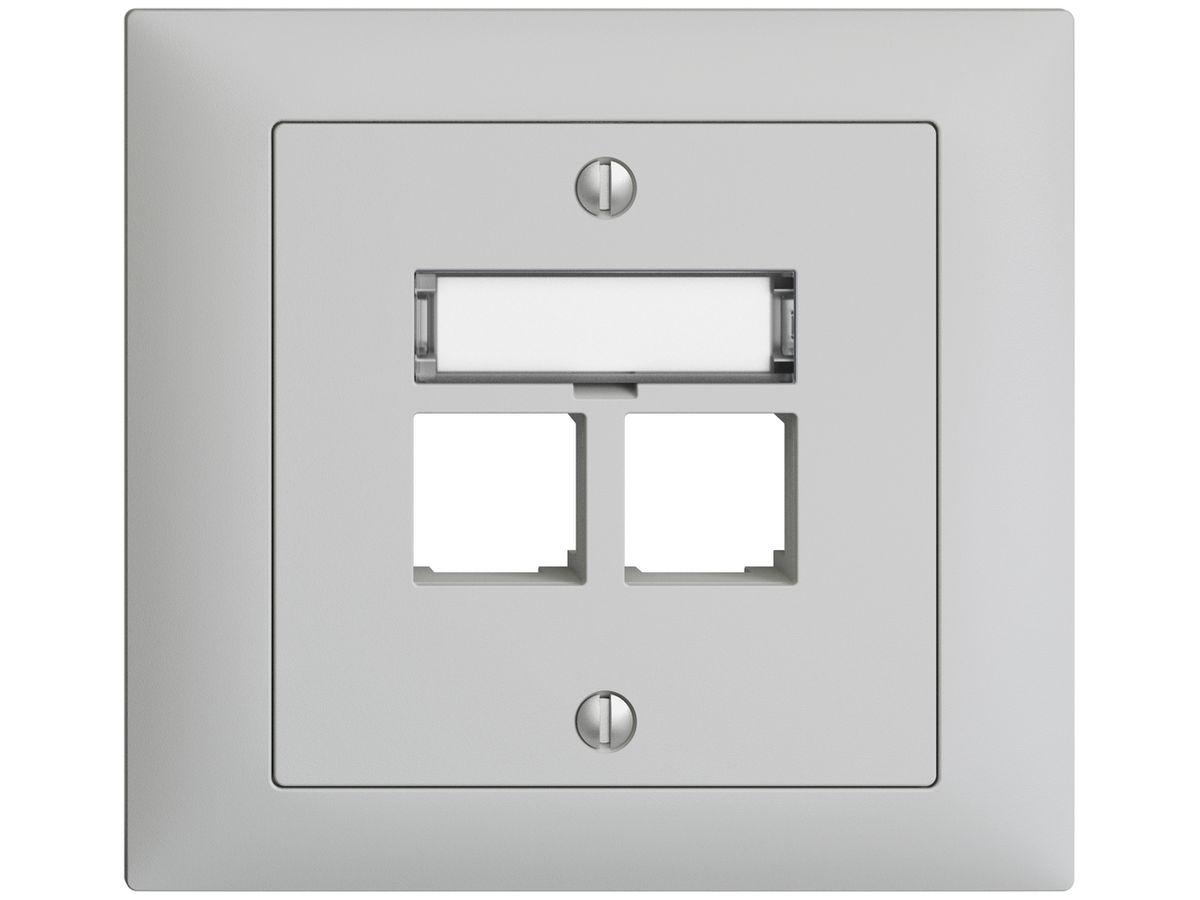 EB-Montageset S-One EDIZIOdue FKE für 2×RJ45 gerade, hellgrau