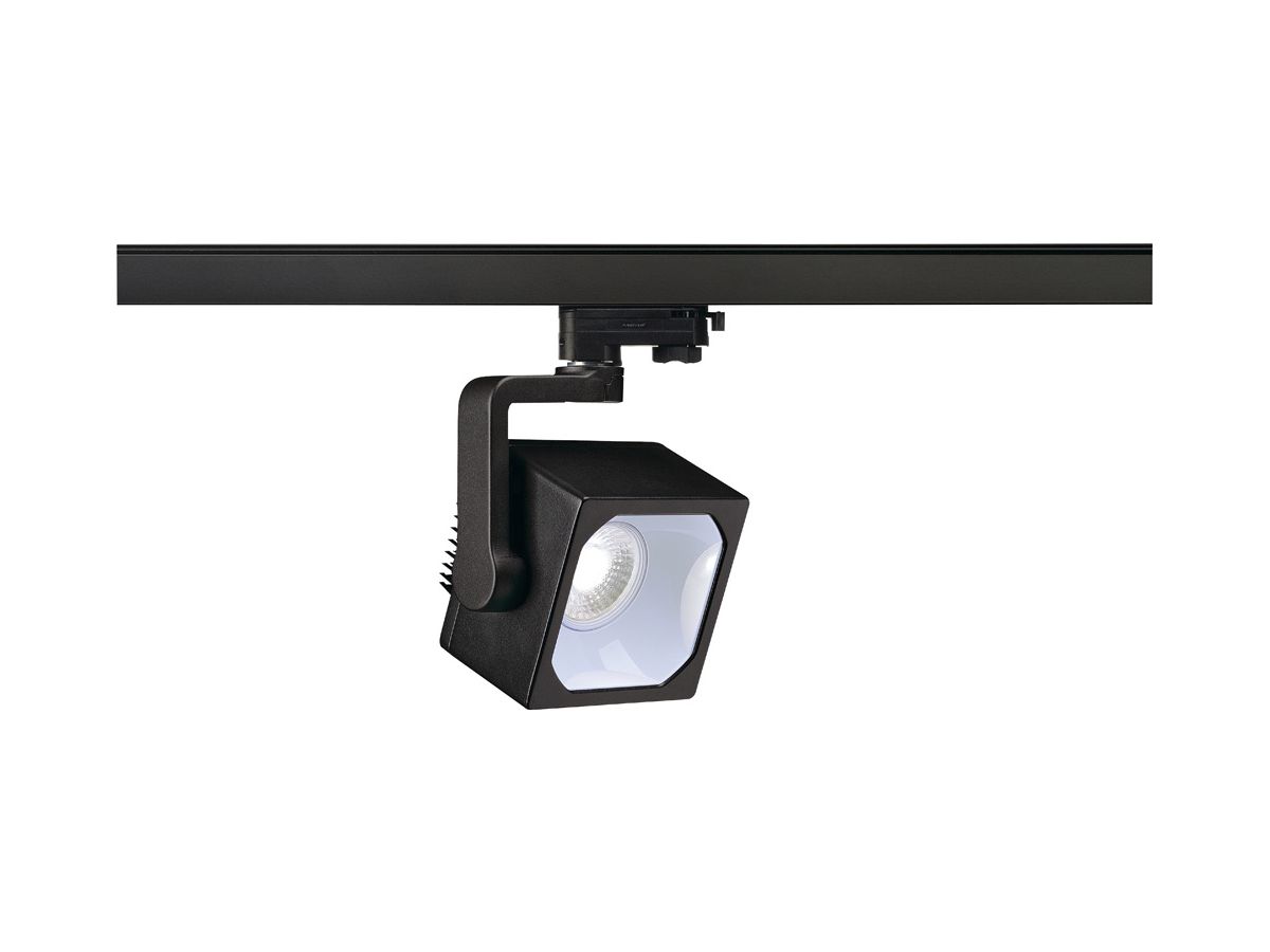 LED-Strahler EURO CUBE, 28.5W 2150lm 4000K 60° mit 3-Phasen-Adapter IP20 schwarz