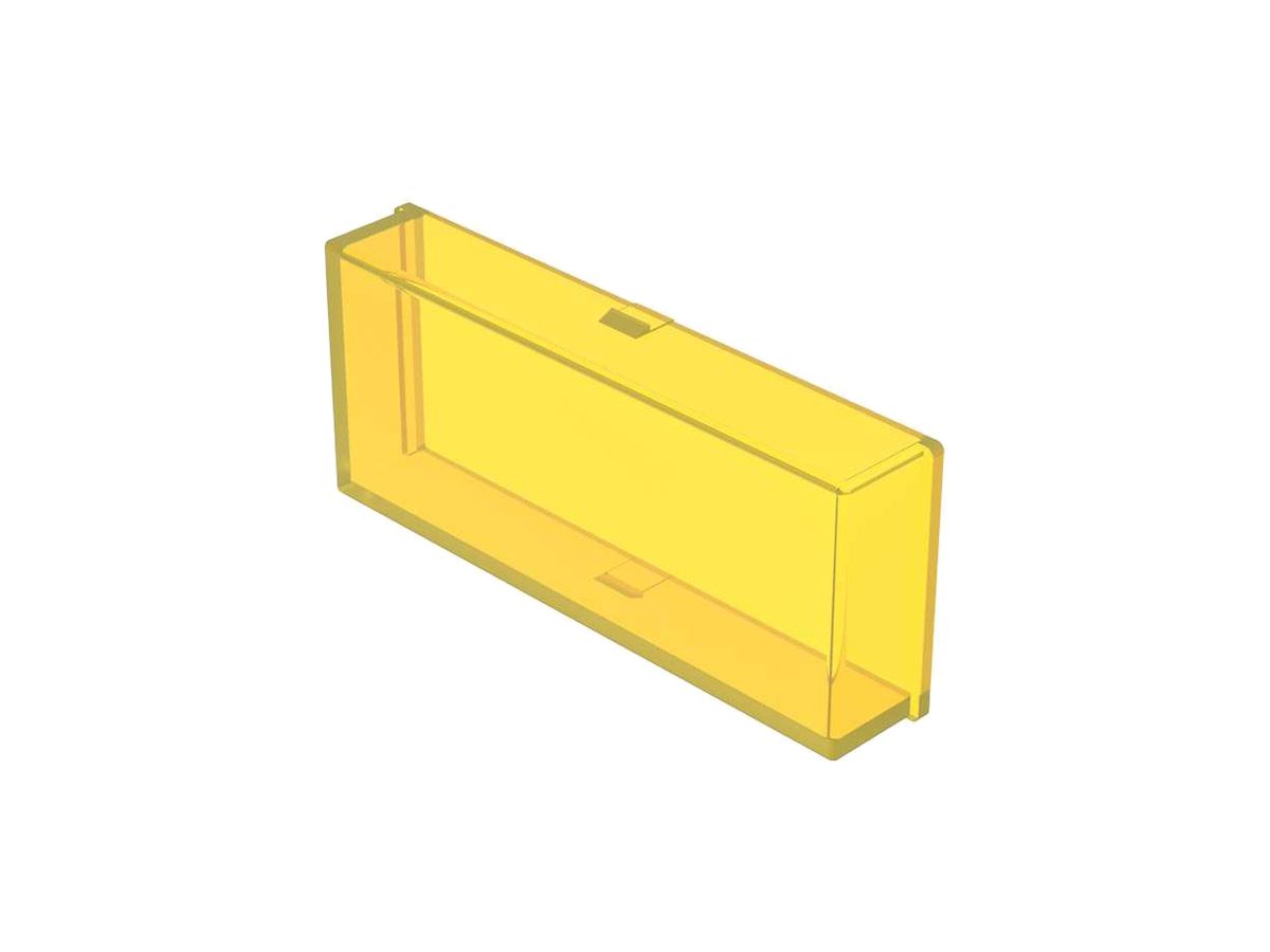 Niederhalter EAO03 gelb flach 14.4×34.4mm Kunststoff transluzent