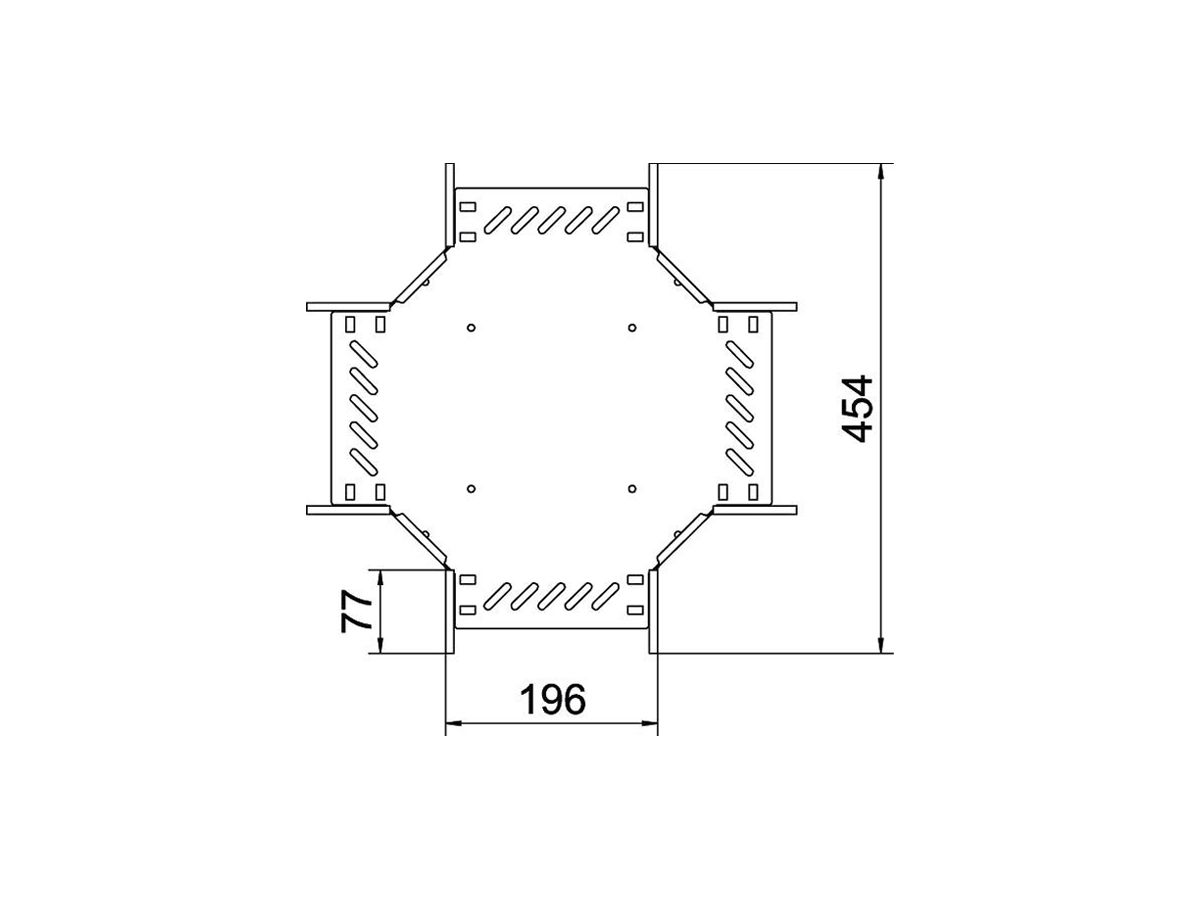 Kreuzstück BET RK 60×200mm Stahl bandverzinkt