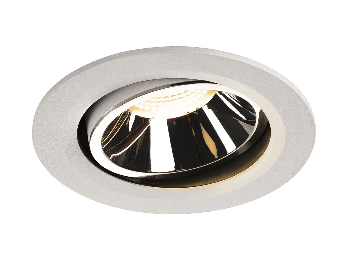 LED-Downlight SLV NUMINOS MOVE L 25.4W 2200lm 3000K 40° DIM Ø160×86mm ws/Cr