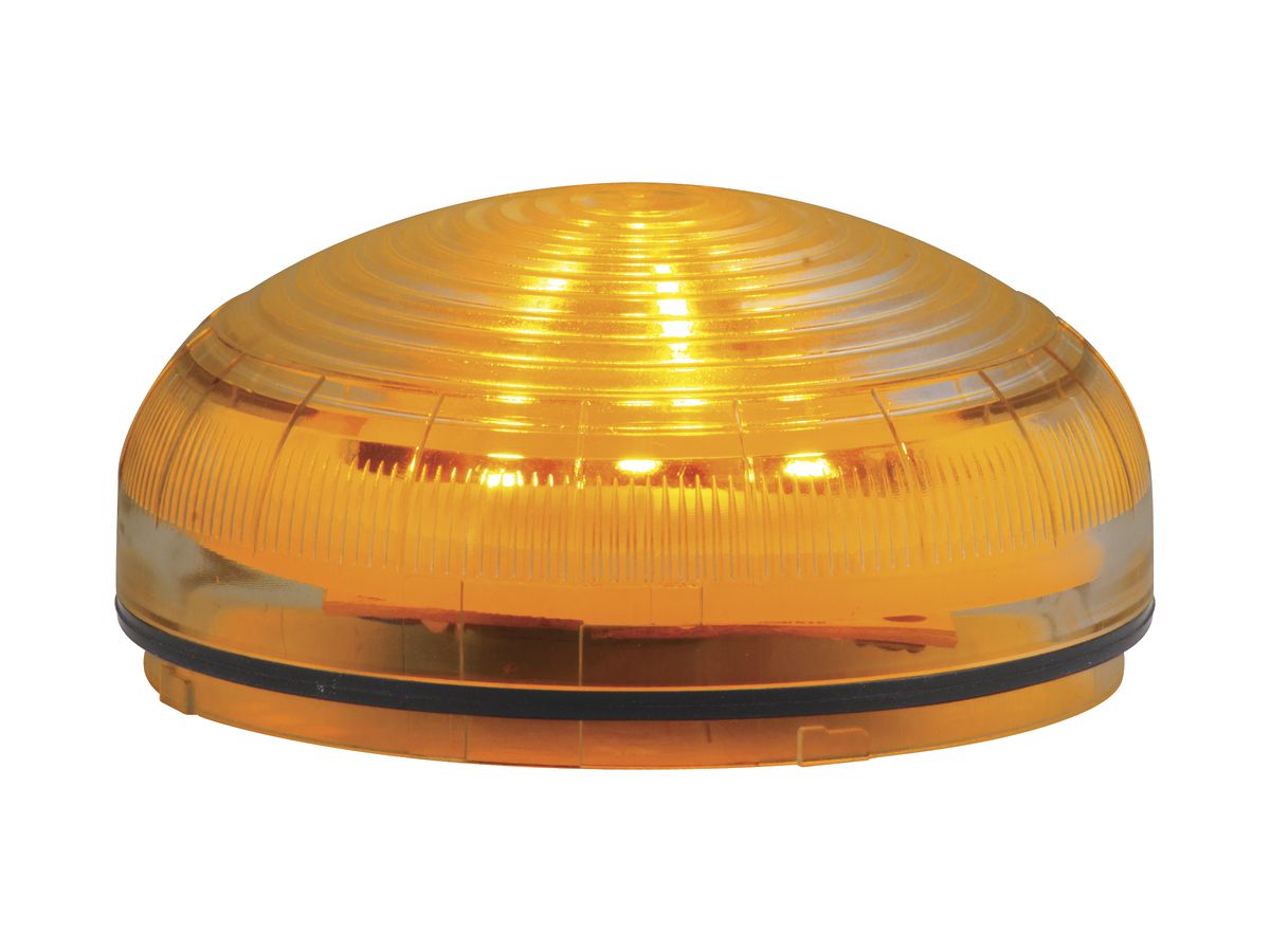 Sirene Hugentobler SIR-E LED S mit Licht, orange, ohne Sockel, IP65, Ø92×62mm