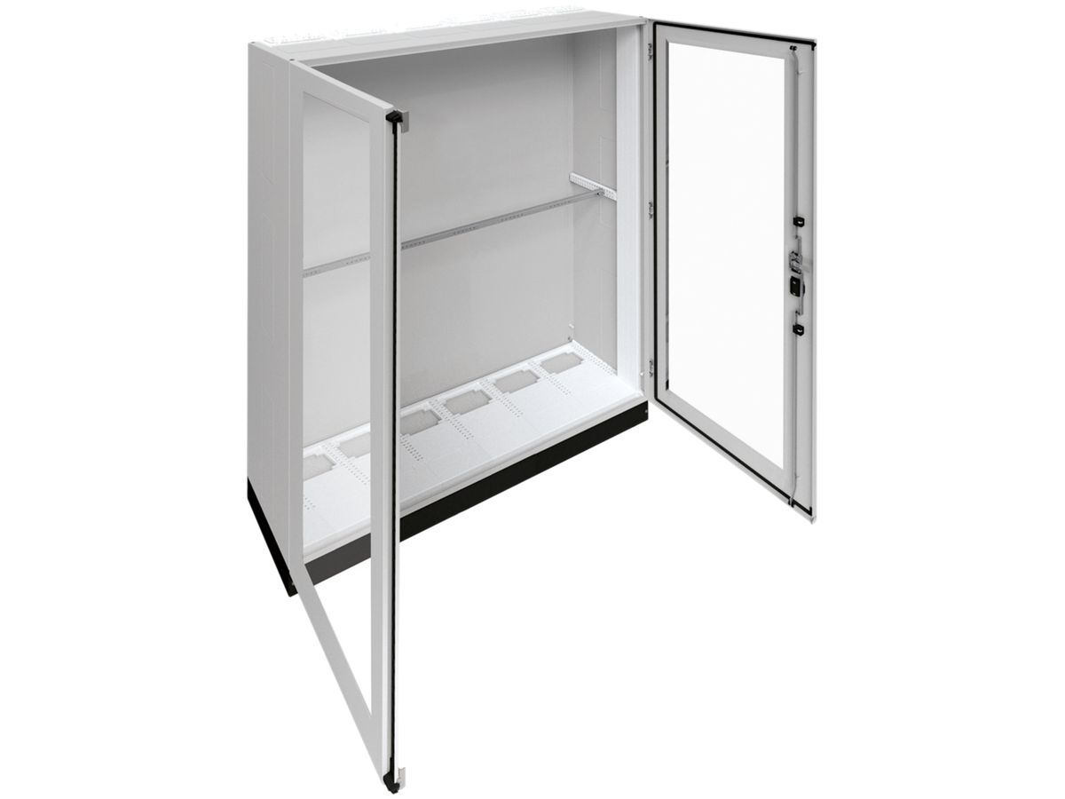 Schrank Hager univers SK I 1850×1550×400mm mit Sockel 100mm+Tür transparent IP55